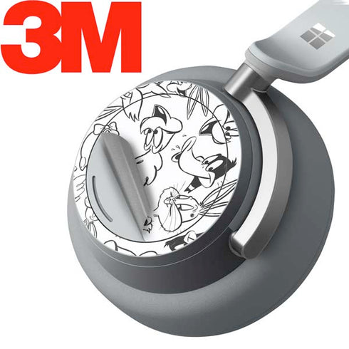 Looney Tunes Looney Squad Black and White Grid Surface Headphones Skin